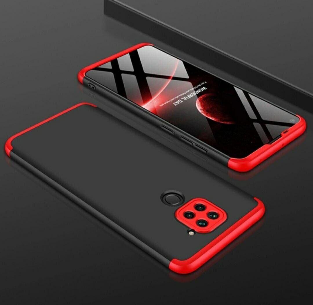 Чехол GKK 360 градусов для Xiaomi Redmi 10X / Note 9 Черно-Красный (085510_8)