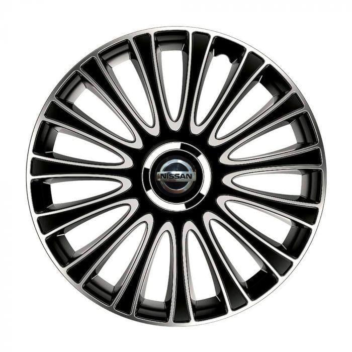 Колпаки для колес 4 Racing Le Mans Pro R13 с логотипом Nissan 4 шт. Silver/Black