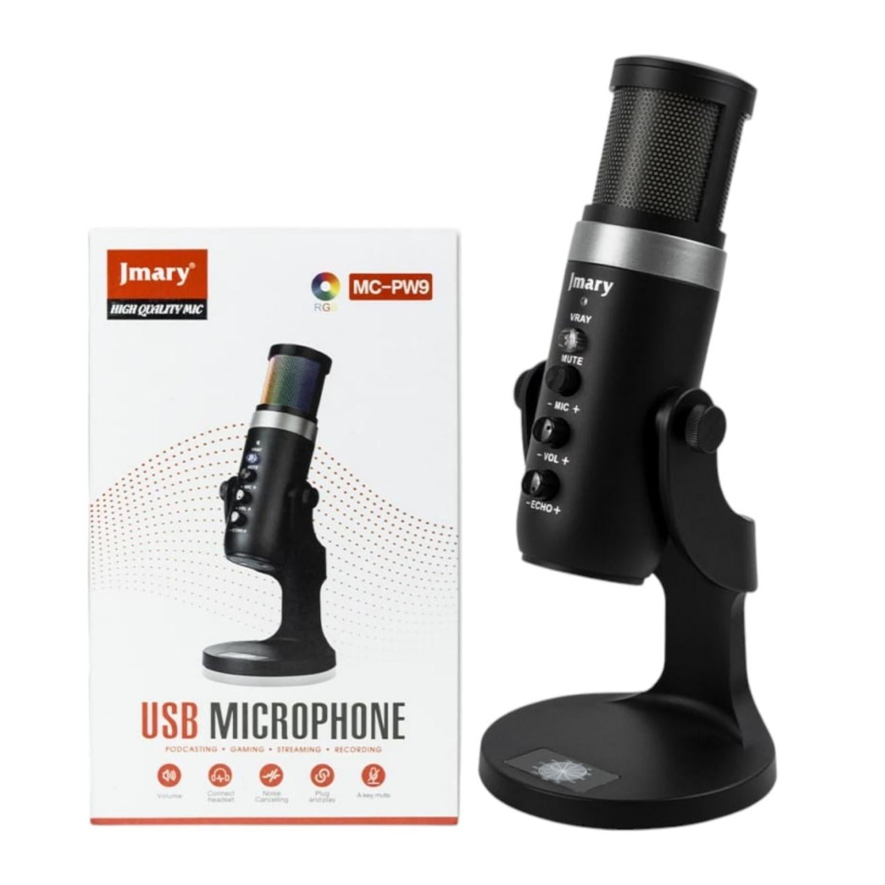 Микрофон-USB настольный Jmary MC-PW9 для записи/стриминга/видеосвязи (25790942)