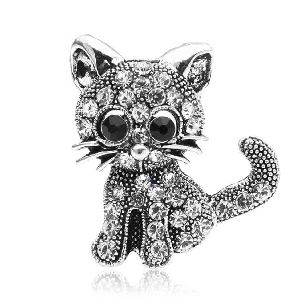 Брошь Broche Котик BRBF110705 Серебристый