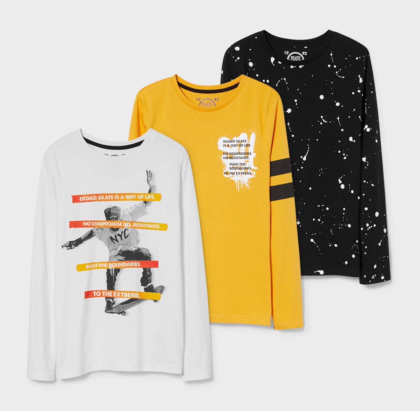 Набір регланів для хлопчика C&A 146-152 розмір Білий/Чорний/Жовтий (8745e4b6)