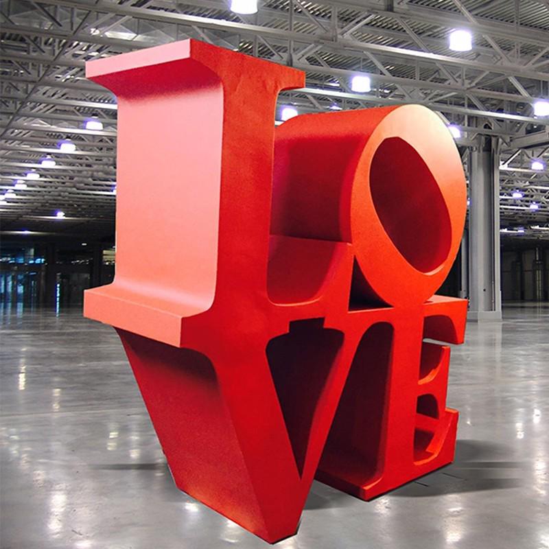 Фігура декор з пінопласту ТМ PPM Об'ємний настільний напис Love Червоний