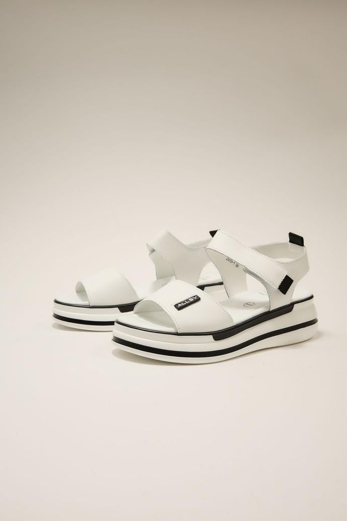 Босоніжки жіночі ALLSY шкіряні р. 38 Білий (195173) - фото 2