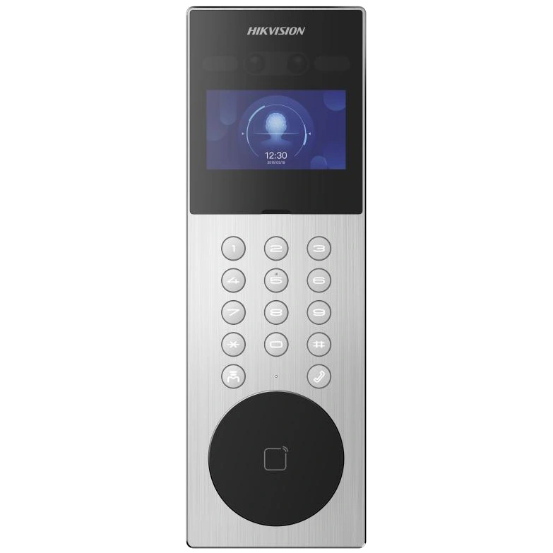 Дверна станція Hikvision DS-KD9203-ME6 з розпізнаванням облич та екраном 4,3" (99-00017766)
