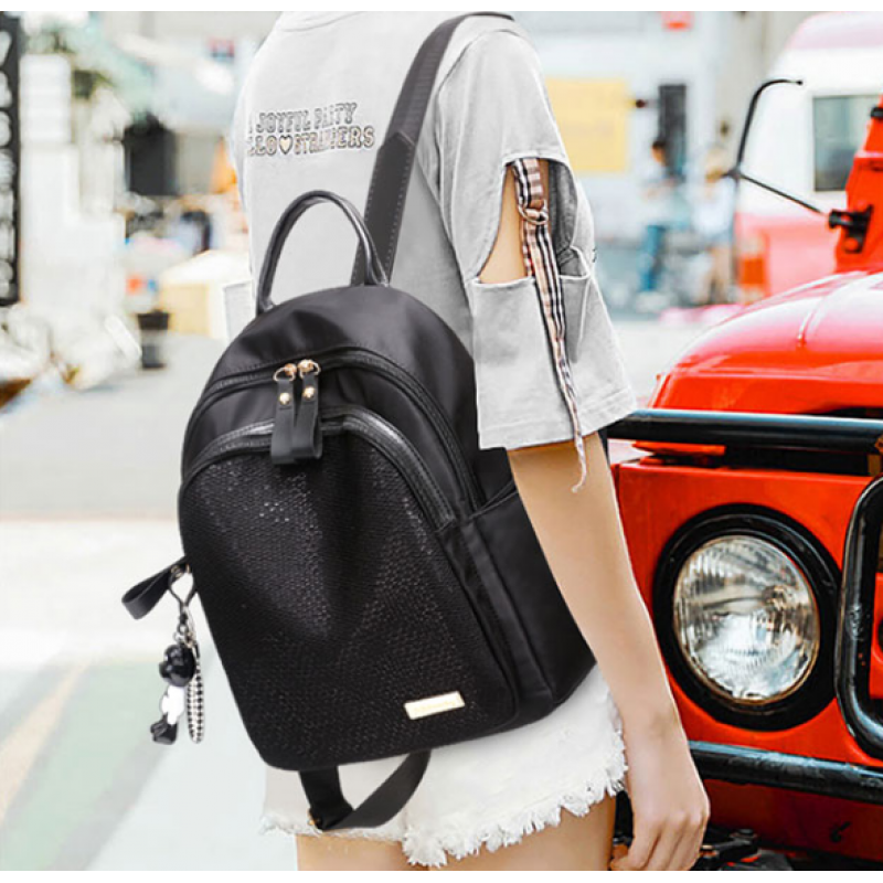 Рюкзак жіночий 35х27х11 см Чорний (693) - фото 3 Рюкзак жіночий 35х27х11 см Чорний (693) - фото 3