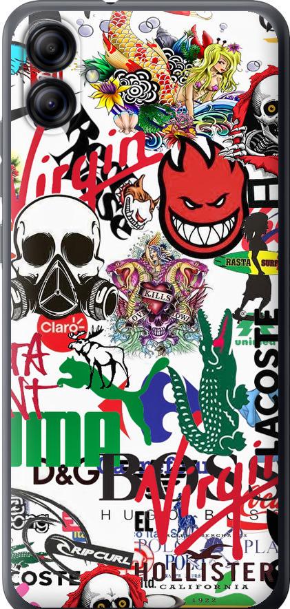 Чехол на Samsung Galaxy A04e A042F Many different logos (4022u-2908-42517)