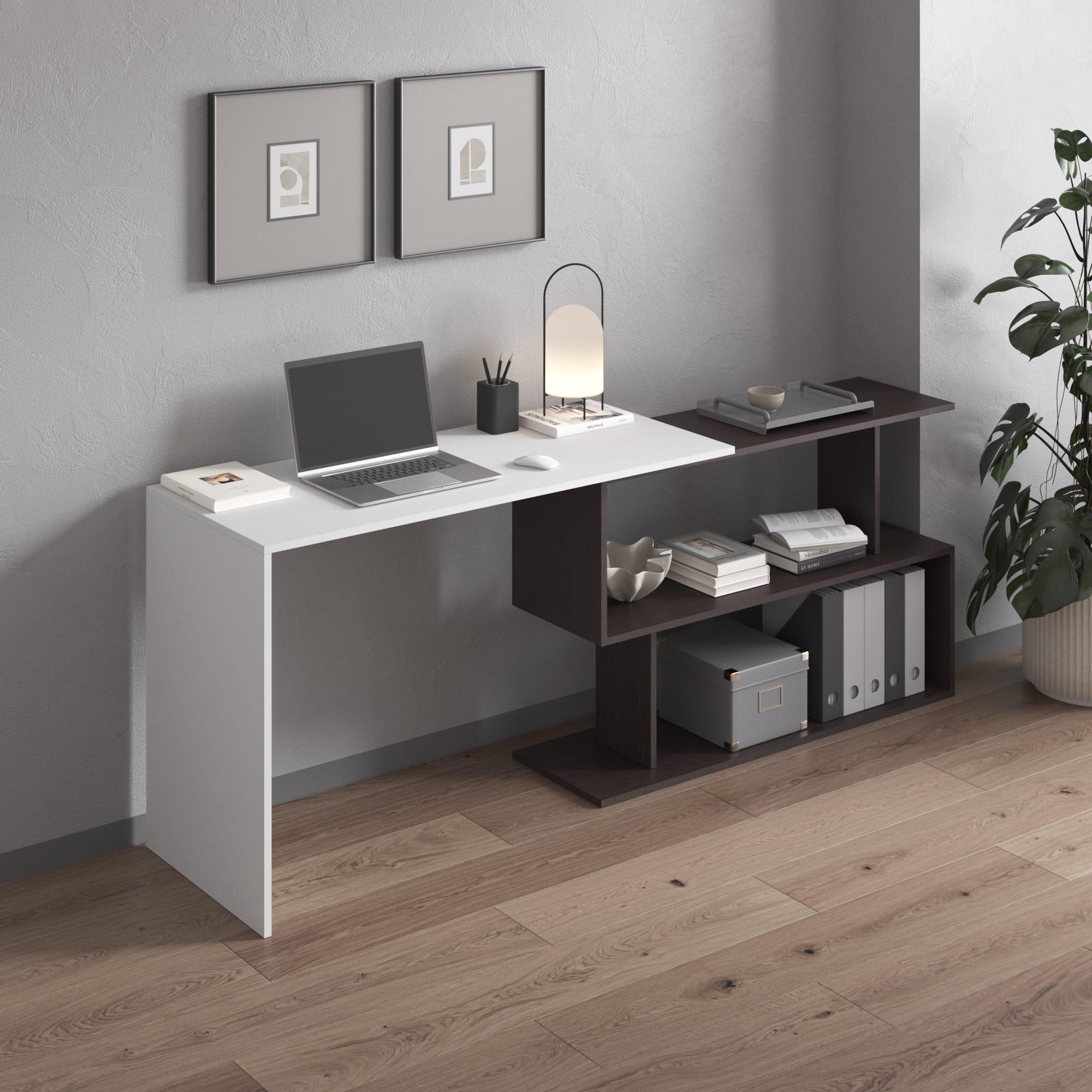 Стіл трансформер ЛДСП Білий з венге - фото 2 Стіл трансформер ЛДСП Білий з венге - фото 2