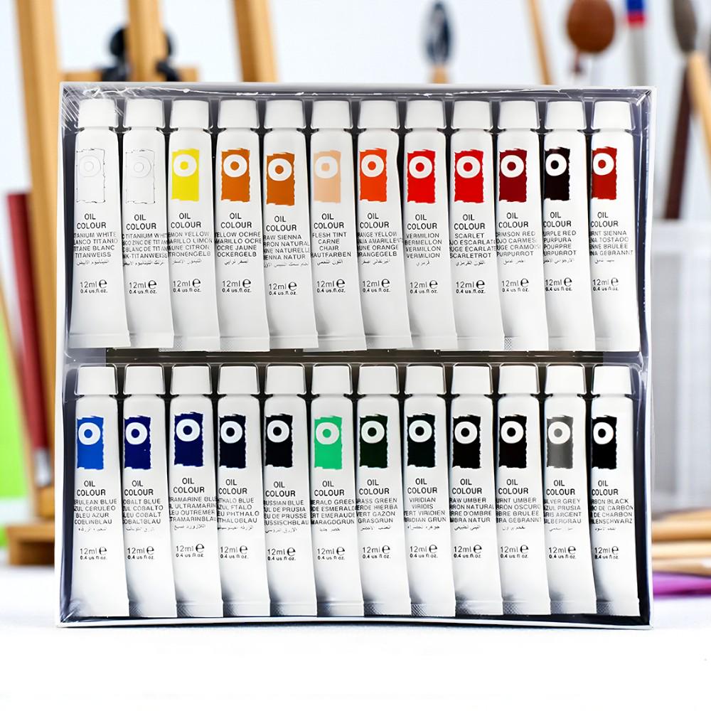 Краски масляные художественные тюбики в коробке 24 цвета по 12 мл (37-112005) - фото 3 Краски масляные художественные тюбики в коробке 24 цвета по 12 мл (37-112005) - фото 3