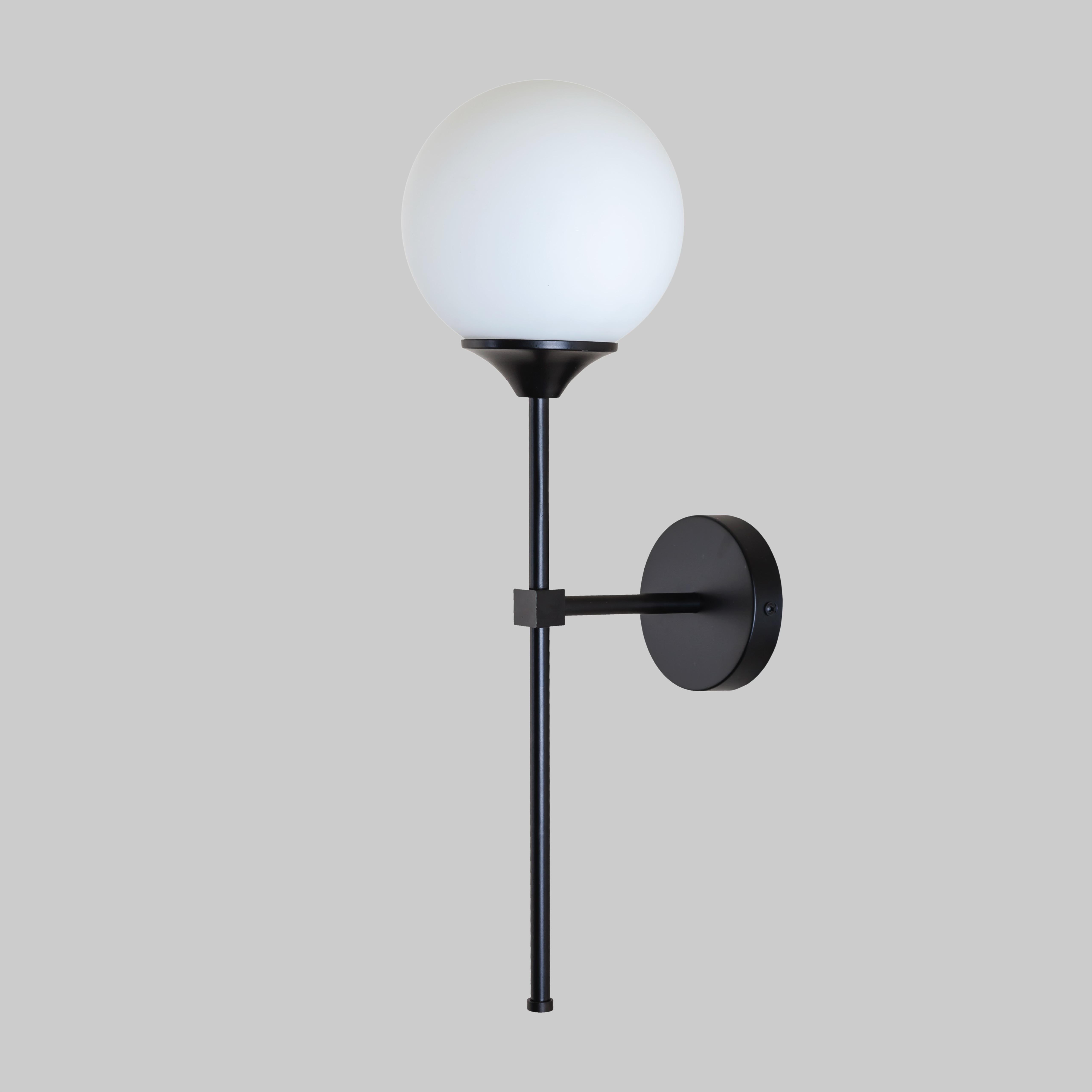 Бра современное на 1 лампу Bulb Черный (52-LW9521-1 BK+WH)