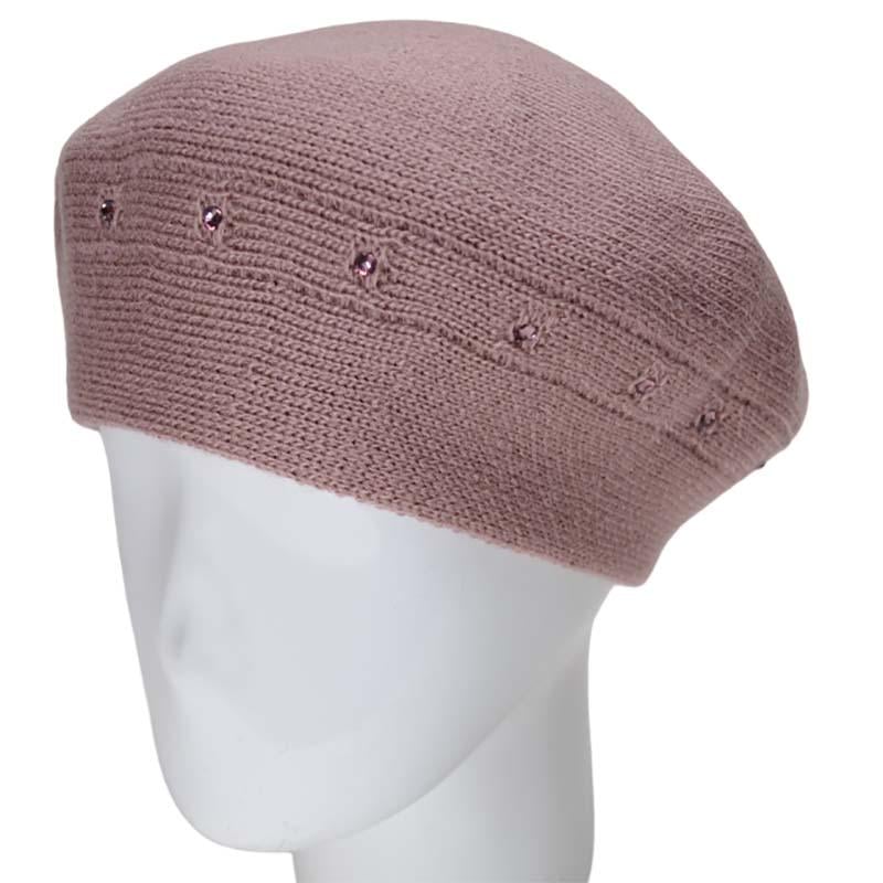 Берет жіночий Lirus Лорен подвійний напіввовняний Пудровий (119043)