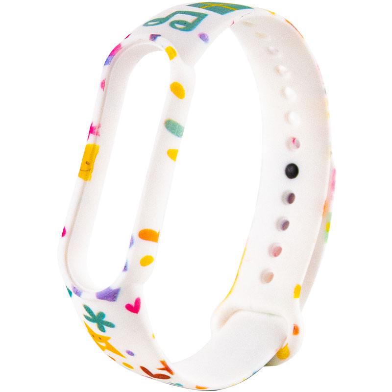 Ремінець силіконовий для Xiaomi Mi Band 5/6 Свято/Білий (00000037970_38)