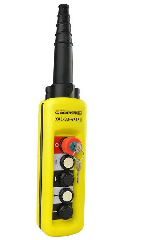 Пост тельферный АСКО-УКРЕМ 4-кнопочный с кнопкой стоп и ключом XAL-B3-4713К (A0140050025)