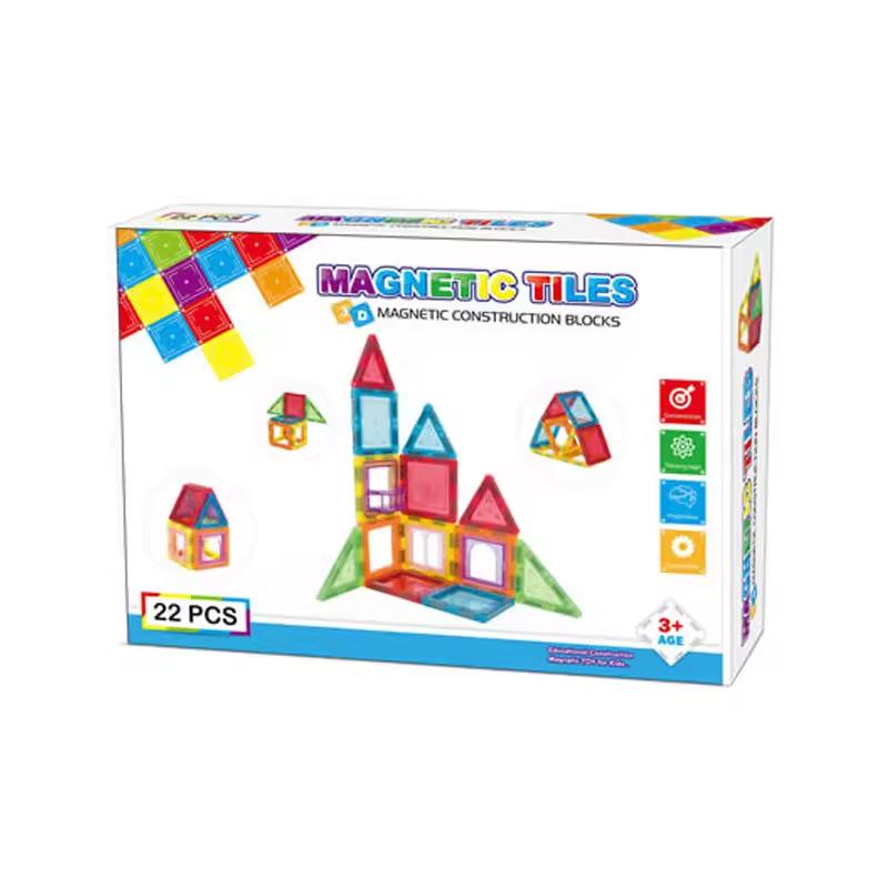 Конструктор дитячий магнітний 22 деталі Різнокольоровий Конструктор дитячий магнітний 22 деталі Різнокольоровий