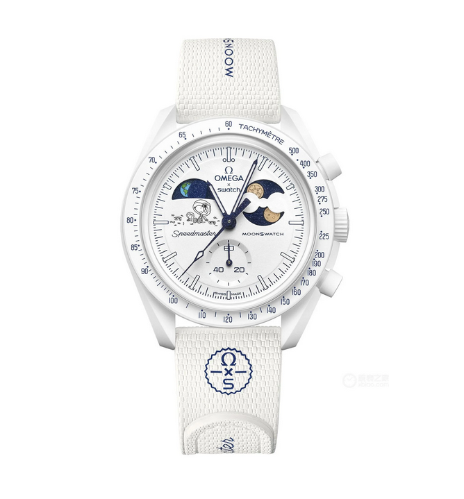 Наручные часы Swatch x Omega Bioceramic MoonSwatch Mission to Earthphase - Moonshine Gold SO33W701L