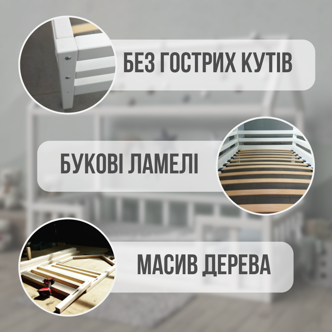 Детская кровать-домик RW Home с бортиком из массива ольхи 140х80 см - фото 4 Детская кровать-домик RW Home с бортиком из массива ольхи 140х80 см - фото 4