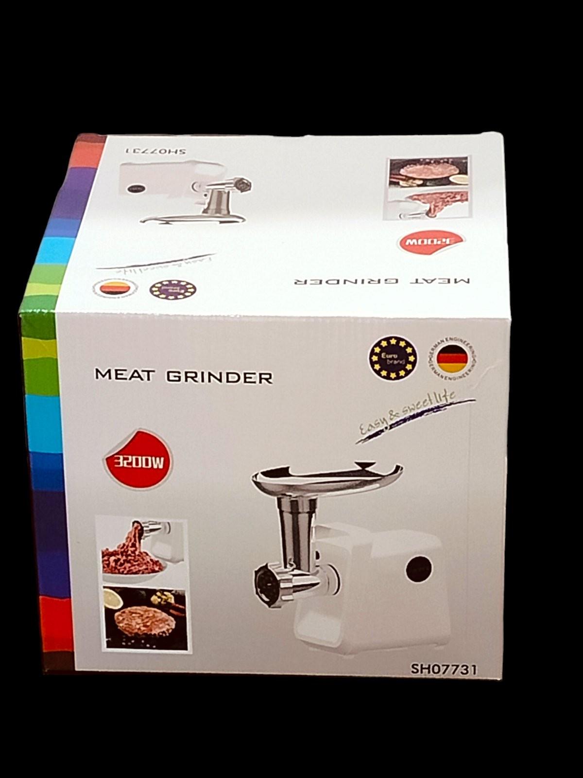 Мясорубка Meat Grinder SH07731 с соковыжималкой/насадка для колбасы 3200 Вт Белый (SH07731) - фото 4 Мясорубка Meat Grinder SH07731 с соковыжималкой/насадка для колбасы 3200 Вт Белый (SH07731) - фото 4