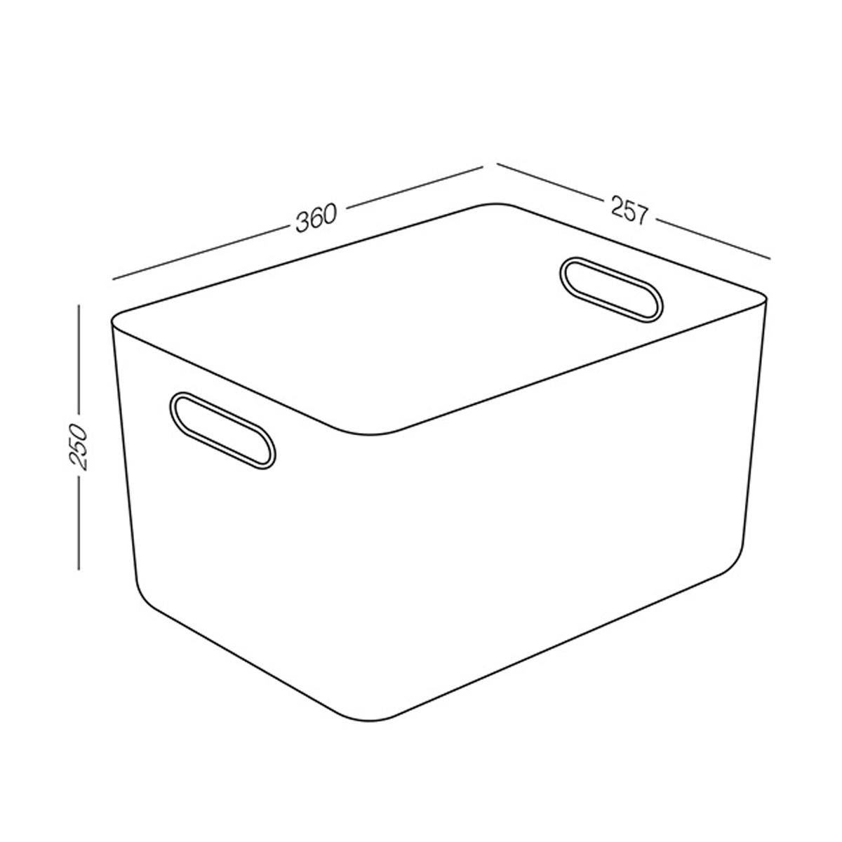 Ящик для хранения MVM FH-14 XXL пластиковый 250x257x360 мм White (211452) - фото 2