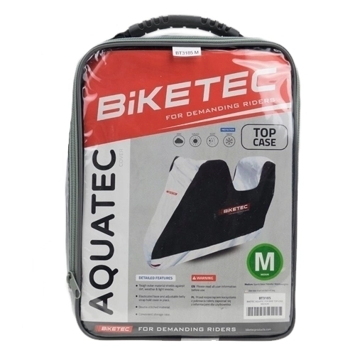 Чохол для мотоцикла Biketec Aquatec Top Box M Black/Silver - фото 1