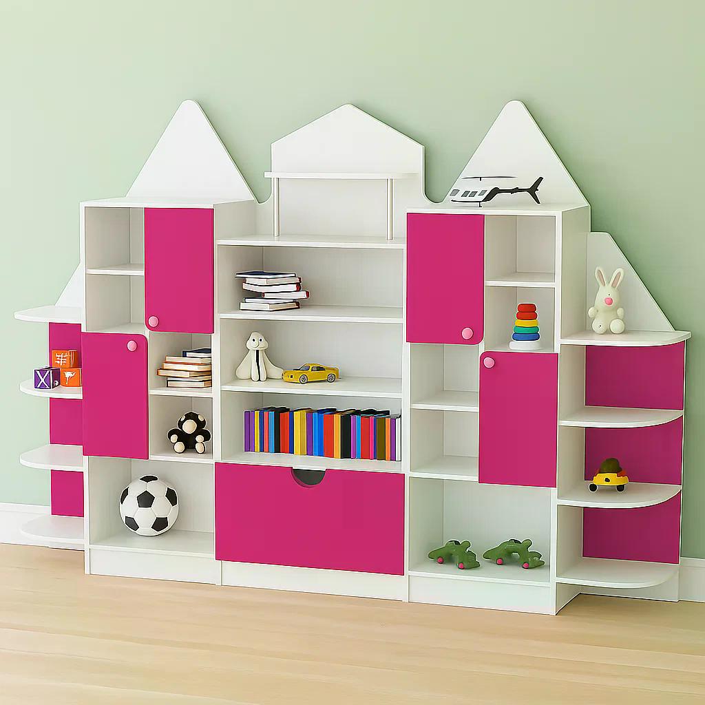 Стенка для игрушек Домик-1 DS-369 Raspberry