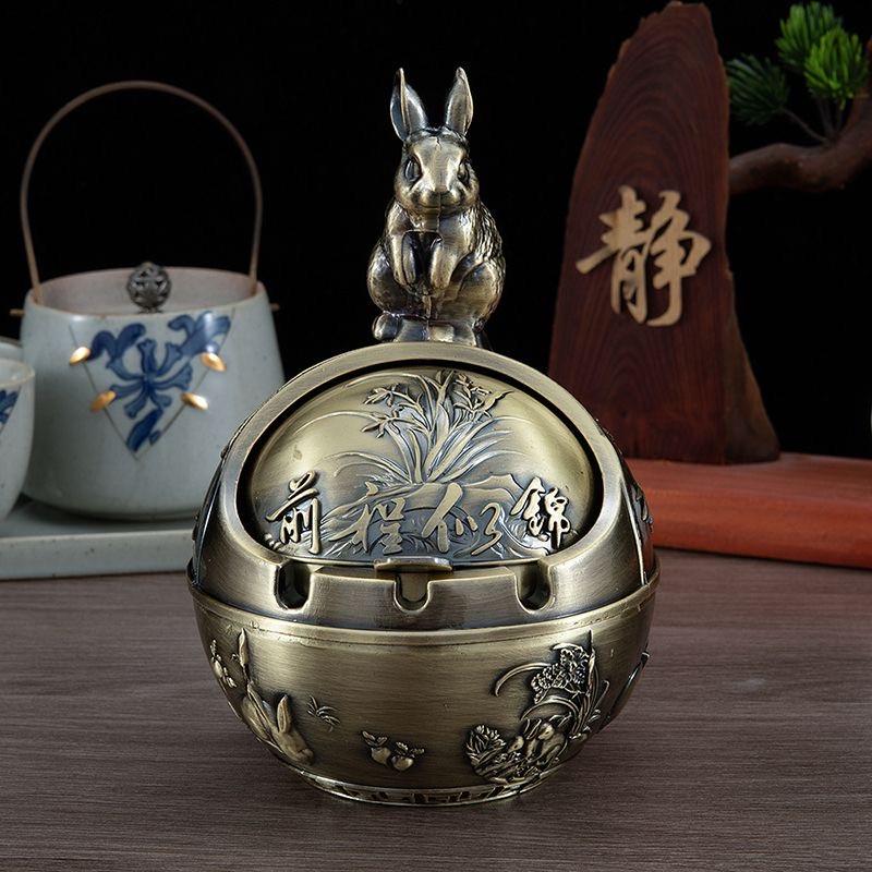 Попільничка металева рік Зайця Латунь (Арт0548-2)