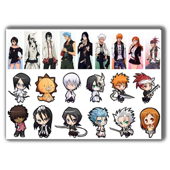 Стикеры аниме Блич А4 лист (stik_175)