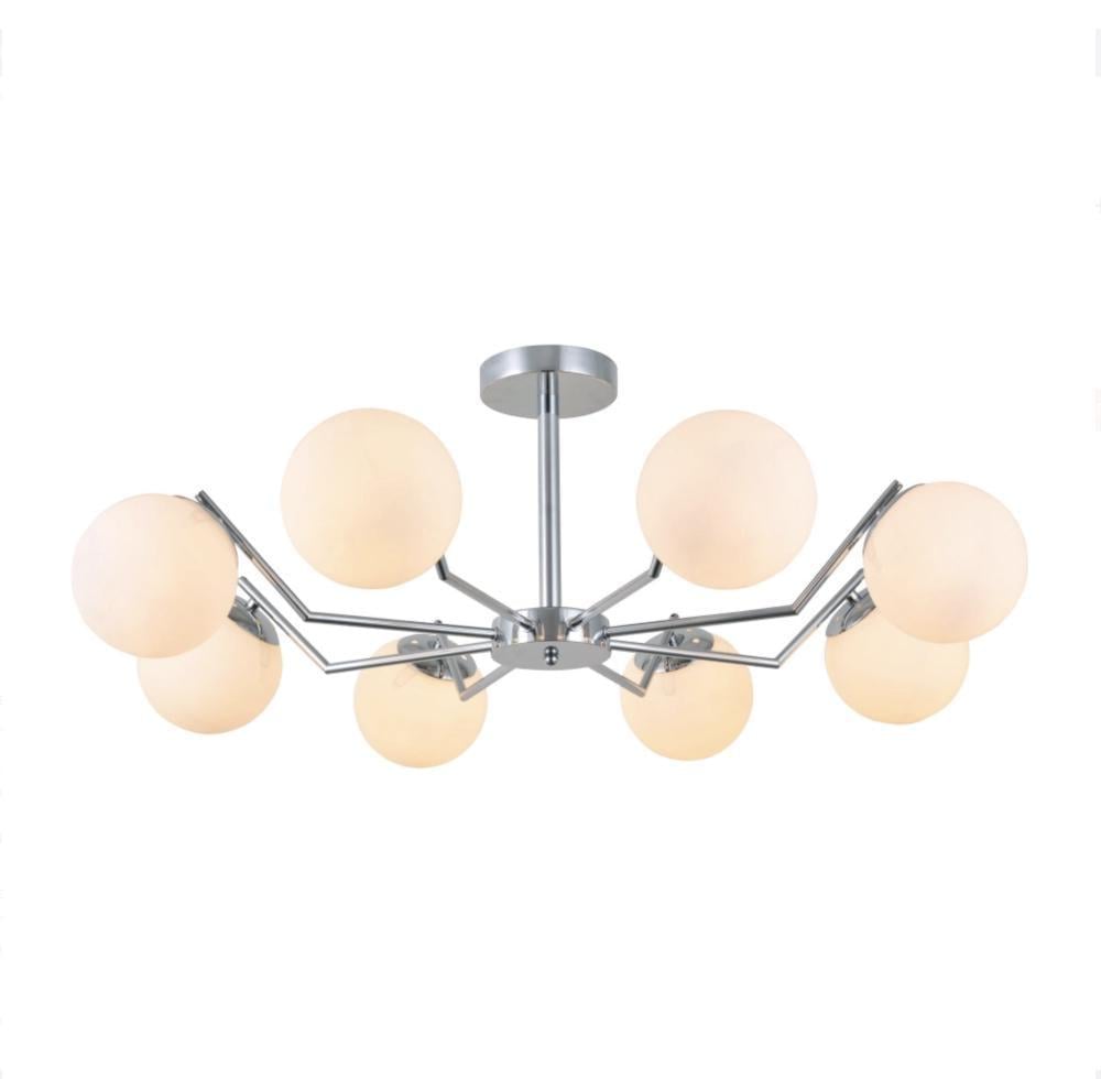 Люстра потолочная Sirius на восемь плафонов-шаров Е27 IP20 G 74534/8 CR Хром (28686228)