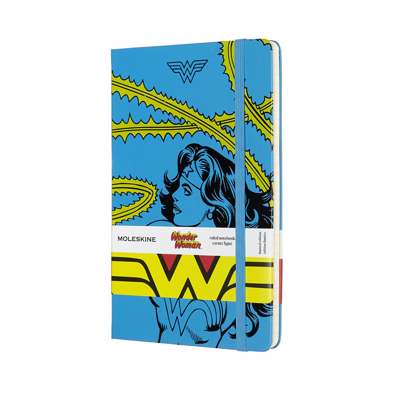 Блокнот Moleskine Limited Wonder Woman средний 13х21 см 240 страниц в линейку Голубой