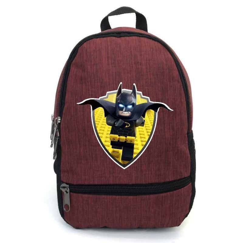 Шкільний рюкзак дитячий Cappuccino Toys Лего Бетмен 004 004 28х13х35 см 12,5 л Бордовий (2007723645)