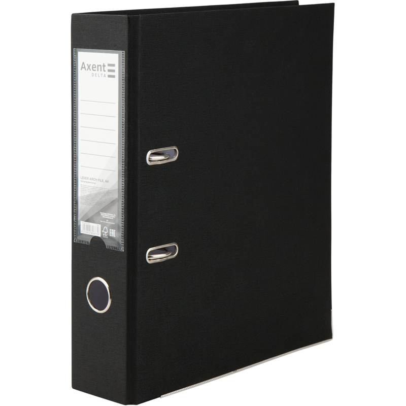 Папка-регистратор односторонняя D1714-01C PP 75 cм собраная Черный (4250804808739)