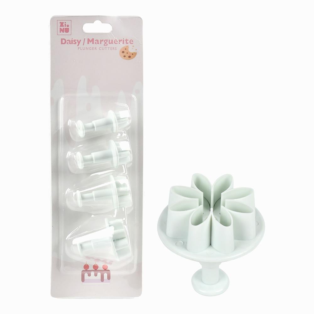 Плунжер кондитерский для печенья/мастики Flowers 4 пр. 26х9,5 см (R32640)