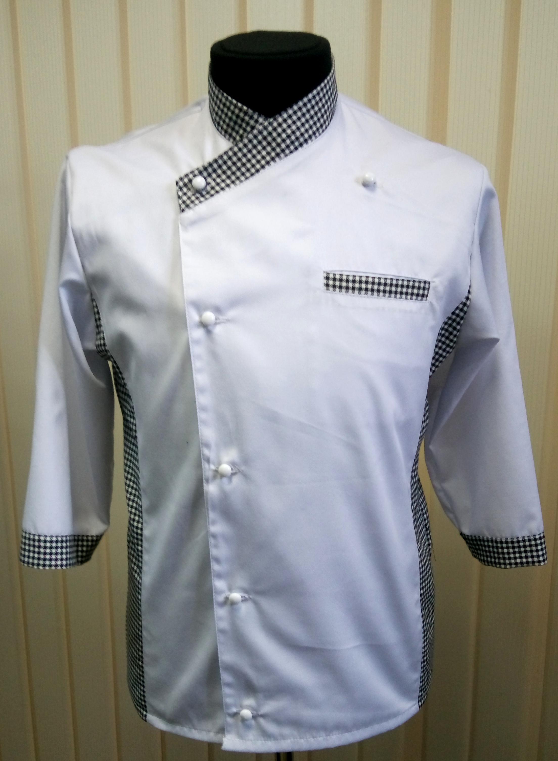 Куртка кухаря чоловіча Партекс Феб р. 54 White/Gray
