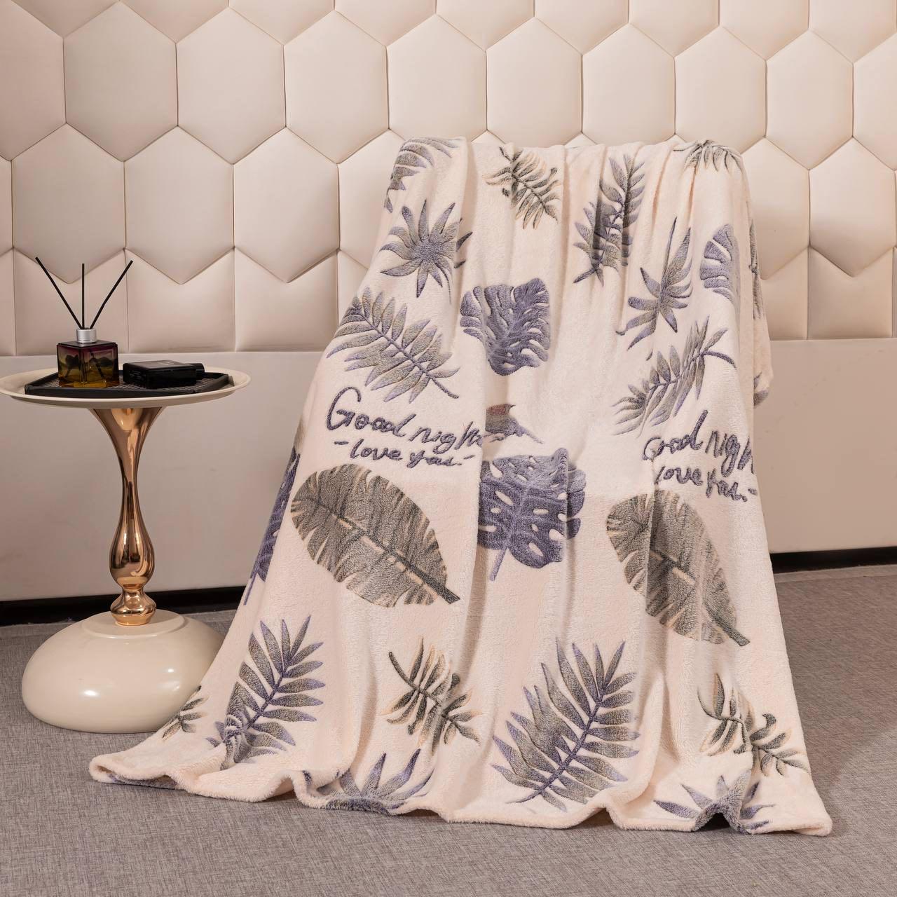 Плед-покривало Malloory Home Плюшевий з мікрофібри 200x230 см Бежевий (1873-5) - фото 1