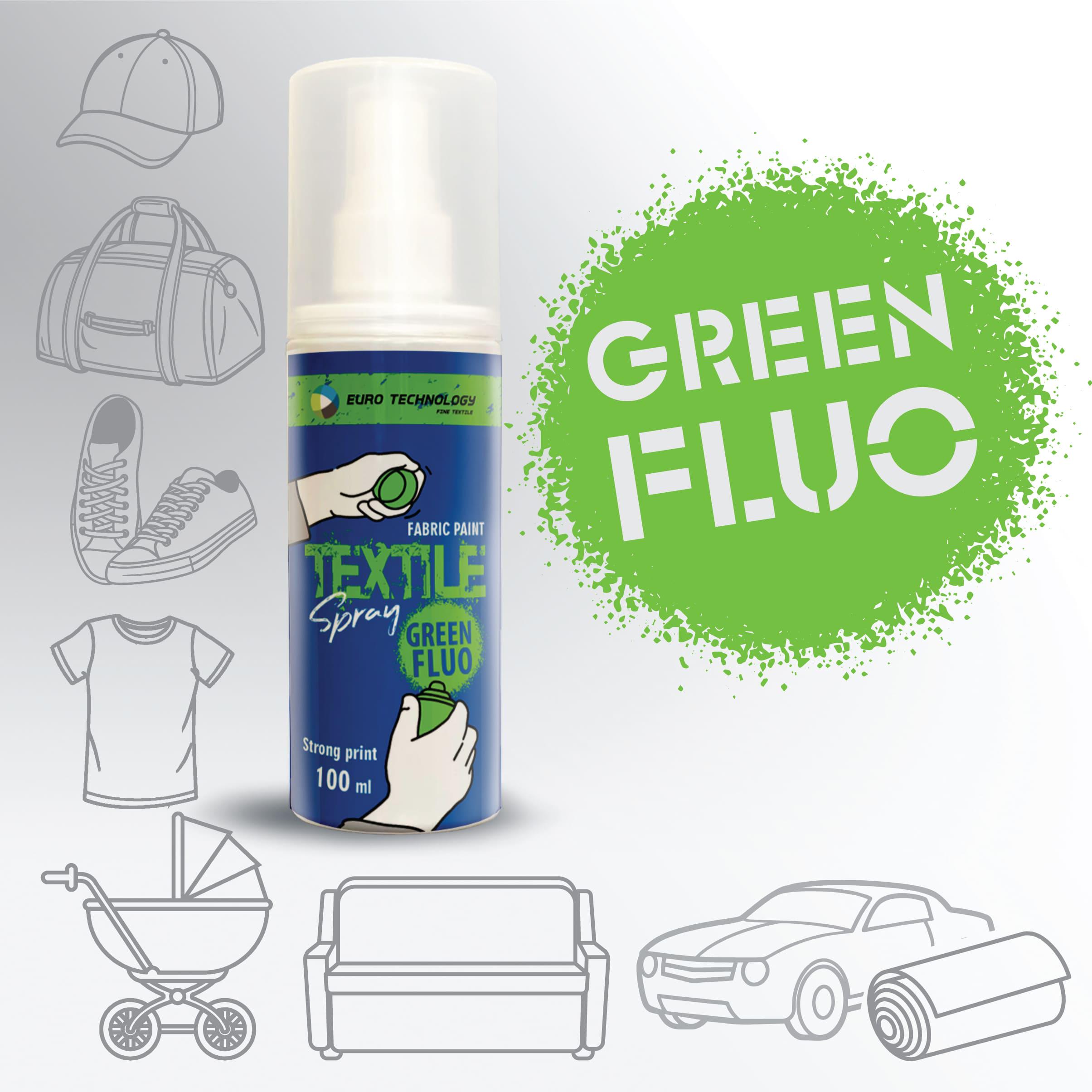 Спрей-краска для ткани 100 мл Green Fluo - фото 2 Спрей-краска для ткани 100 мл Green Fluo - фото 2