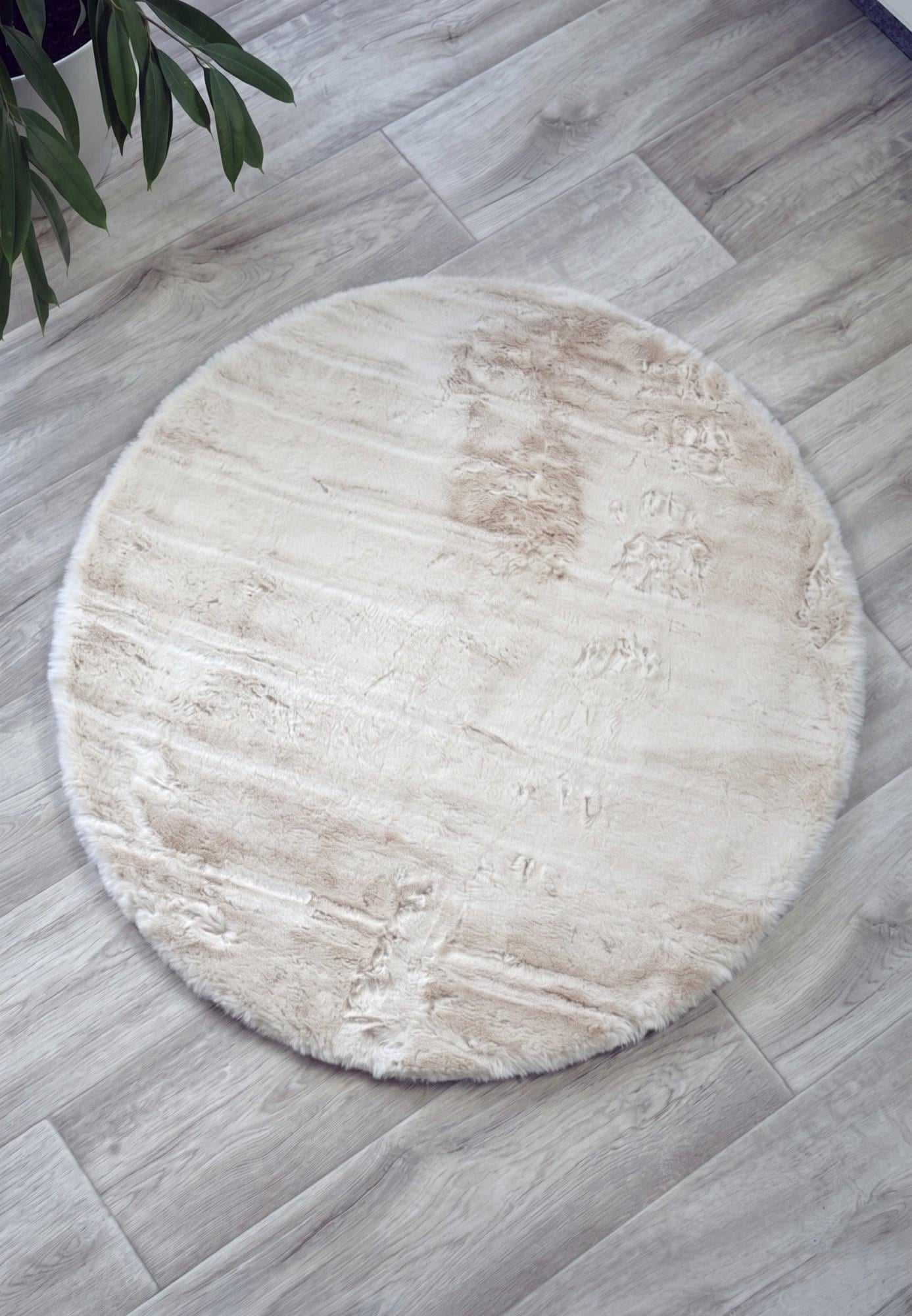 Ковер с высоким ворсом Estera tpr круглый 120x120 см Cream (34139529)
