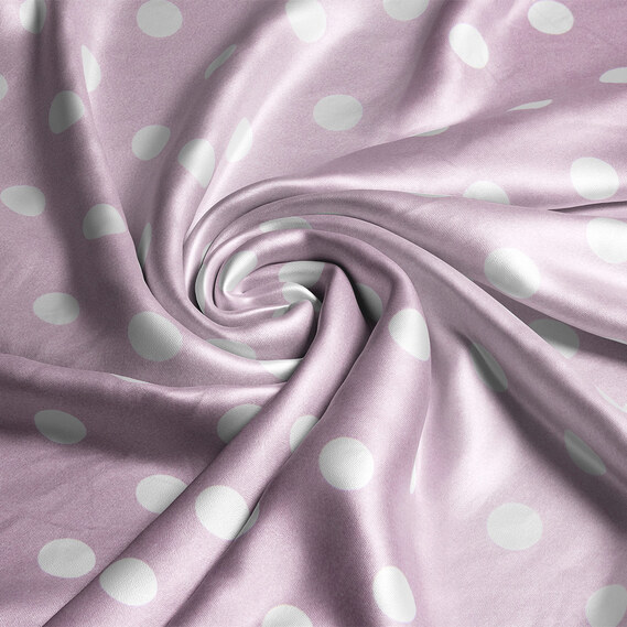 Ткань атлас-шелк стрейч IDEIA Горошек 1,5 м Фрез (2200004220116)