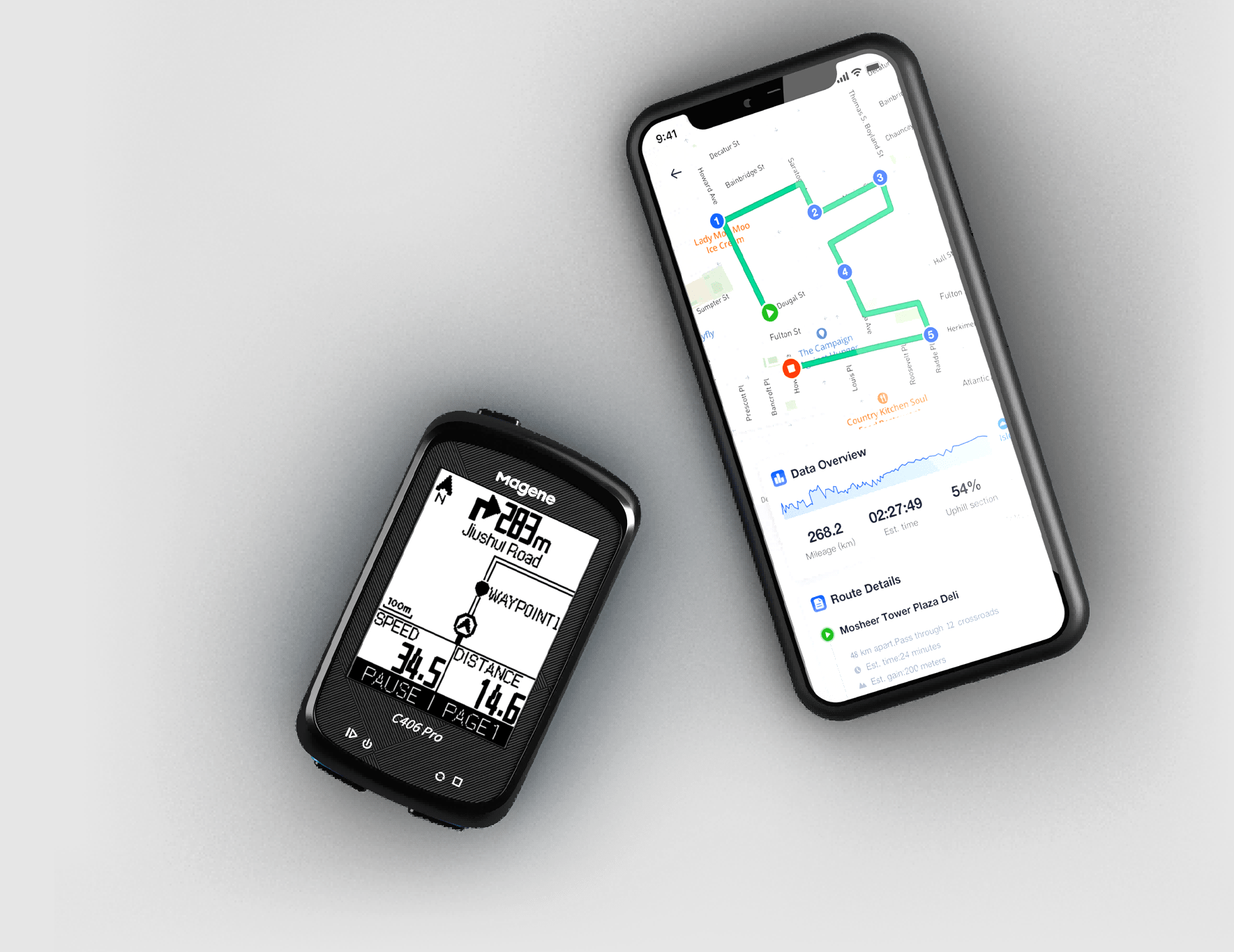 Велосипедный компьютер Magene C406 с GPS Черно-красный (dc252898) - фото 7