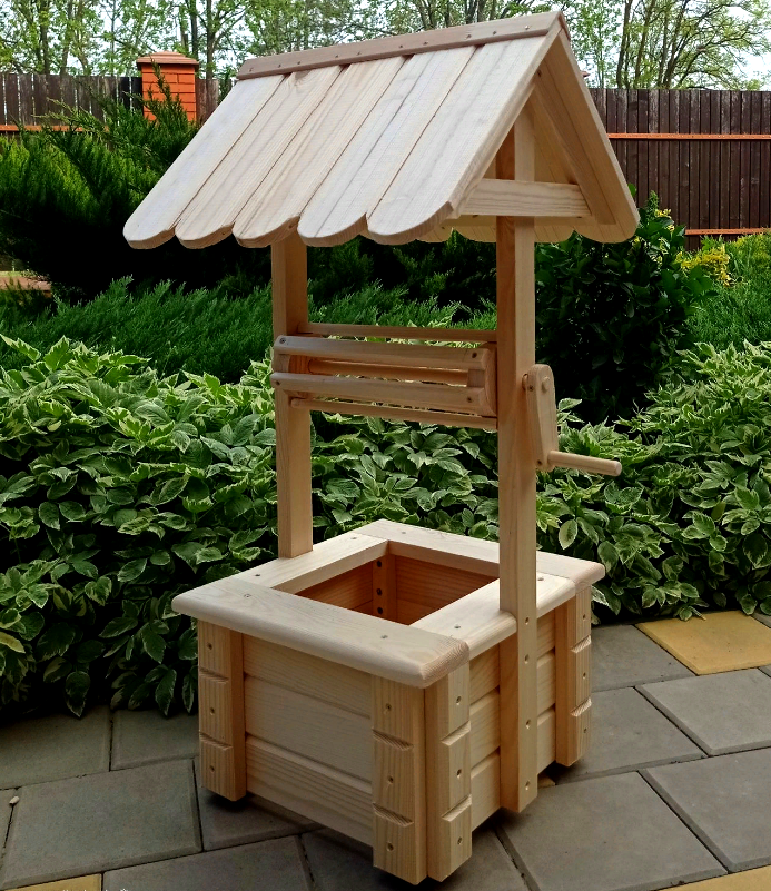 Колодец декоративный из дерева Парика Бланже (КОС-000401) - фото 2 Колодец декоративный из дерева Парика Бланже (КОС-000401) - фото 2