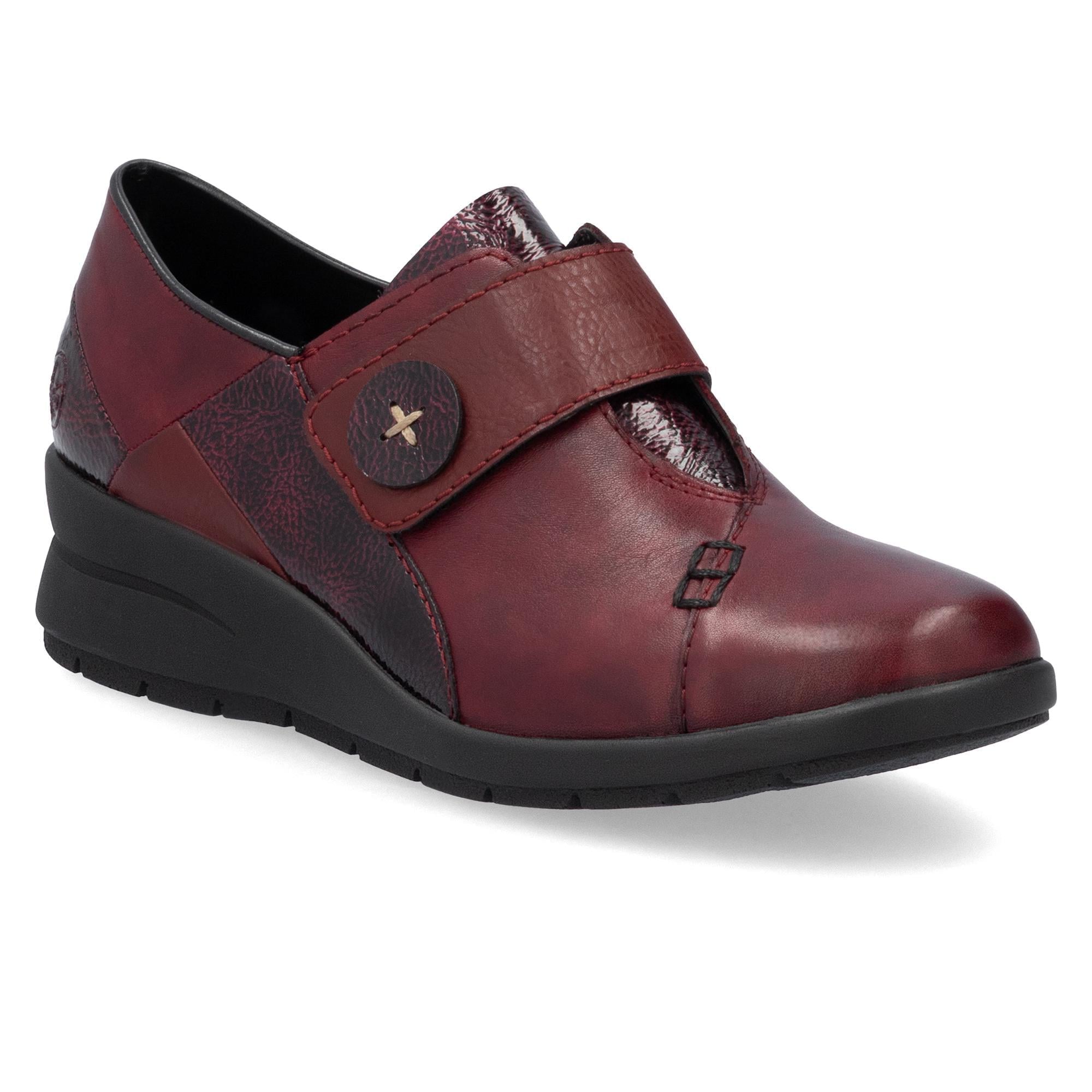Туфли женские осенние RIEKER повседневные р. 38 Бордовый (035552-38)