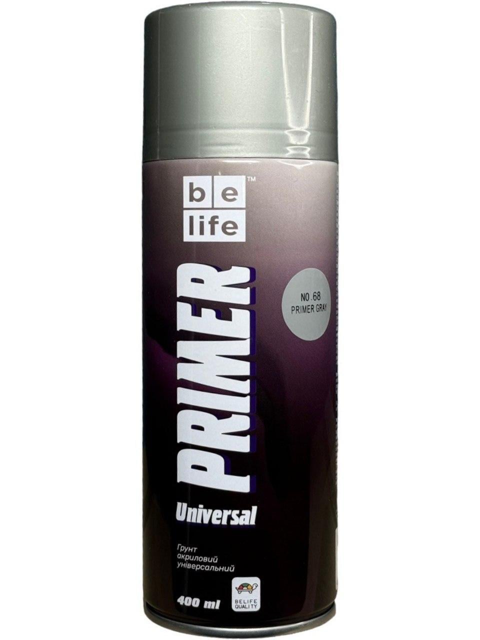 Аэрозольная грунтовка Belife Primer Universal 400 мл 68 Серый (65009510) Аэрозольная грунтовка Belife Primer Universal 400 мл 68 Серый (65009510)