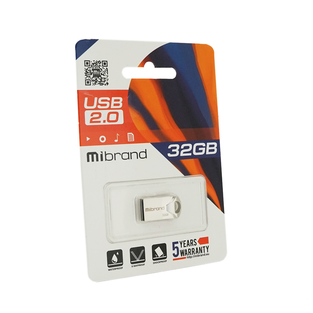 Флеш-накопитель Mibrand hawk 32 гб usb 2,0 металлический корпус (YUT_V11538)