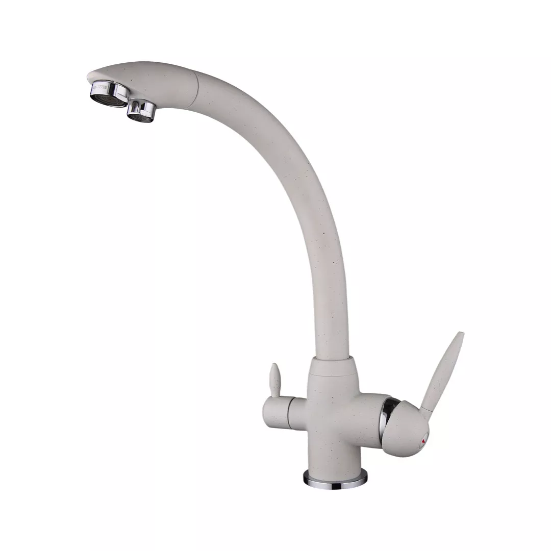 Змішувач для кухні Frap F4399-8 на 2 води Білий Змішувач для кухні Frap F4399-8 на 2 води Білий