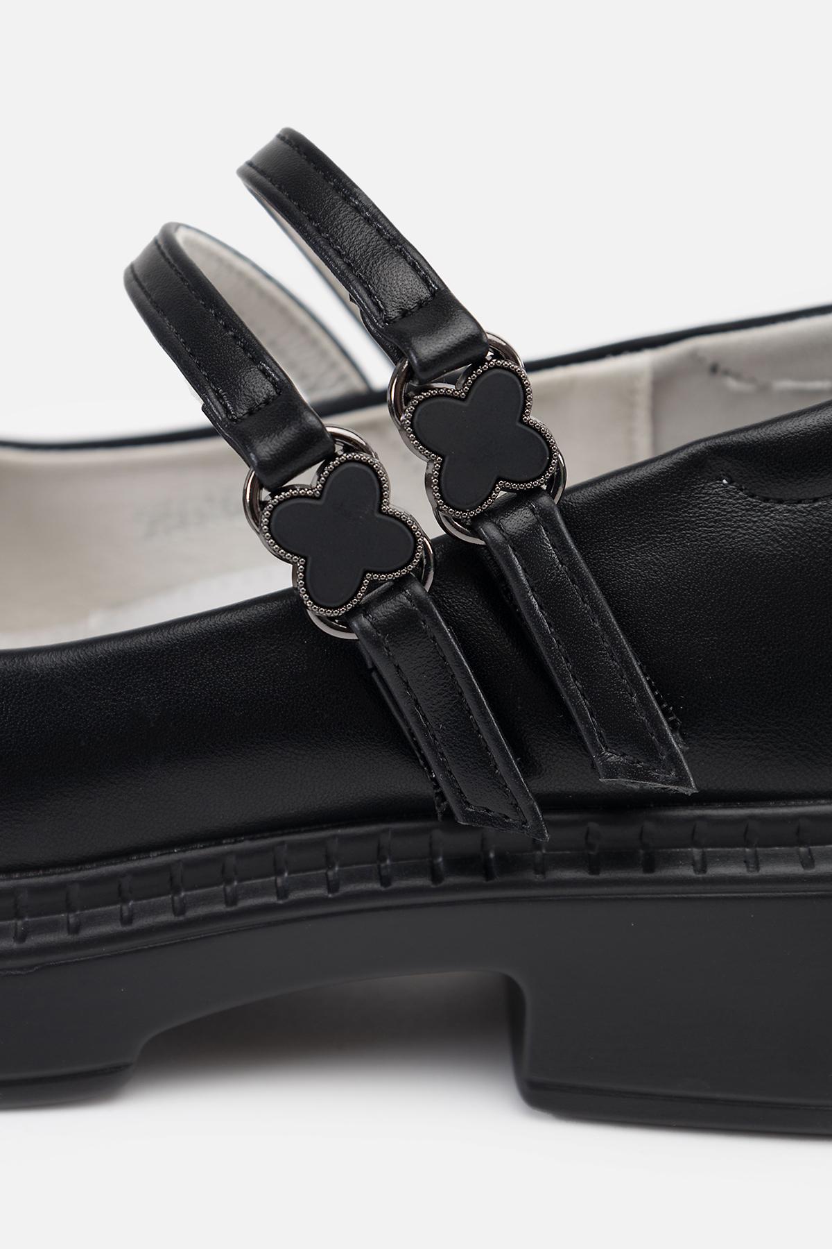 Туфли на плоской подошве для девочки р. 33 Черный (SKT001000749) - фото 6 Туфли на плоской подошве для девочки р. 33 Черный (SKT001000749) - фото 6