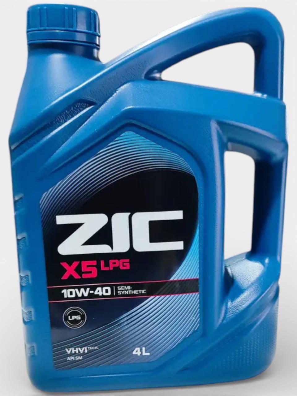 Моторная смазка ZIC X5 LPG 10W-40 для авто на газе 4 л (3199358318)