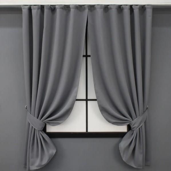 Комплект штор Bagema Rvs блекаут 1,3х1,7 м 2 шт. Серый (1244ш)