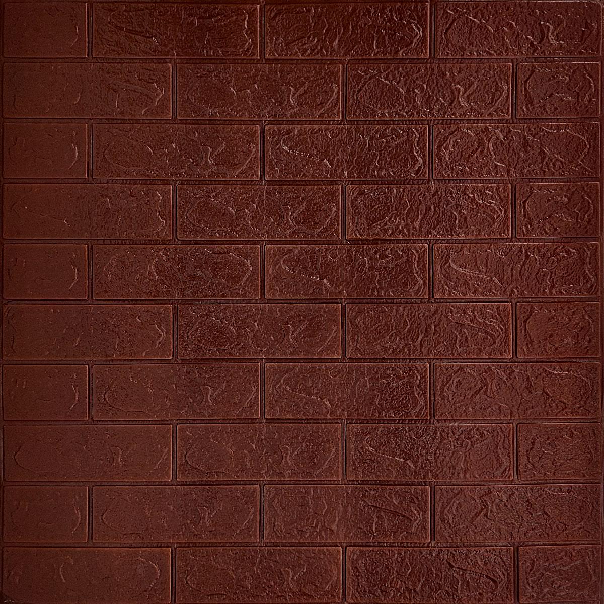 3D-панель самоклеющаяся Sticker Wall Коричневый кирпич 700х770х3 мм (Панель-20-3мм)
