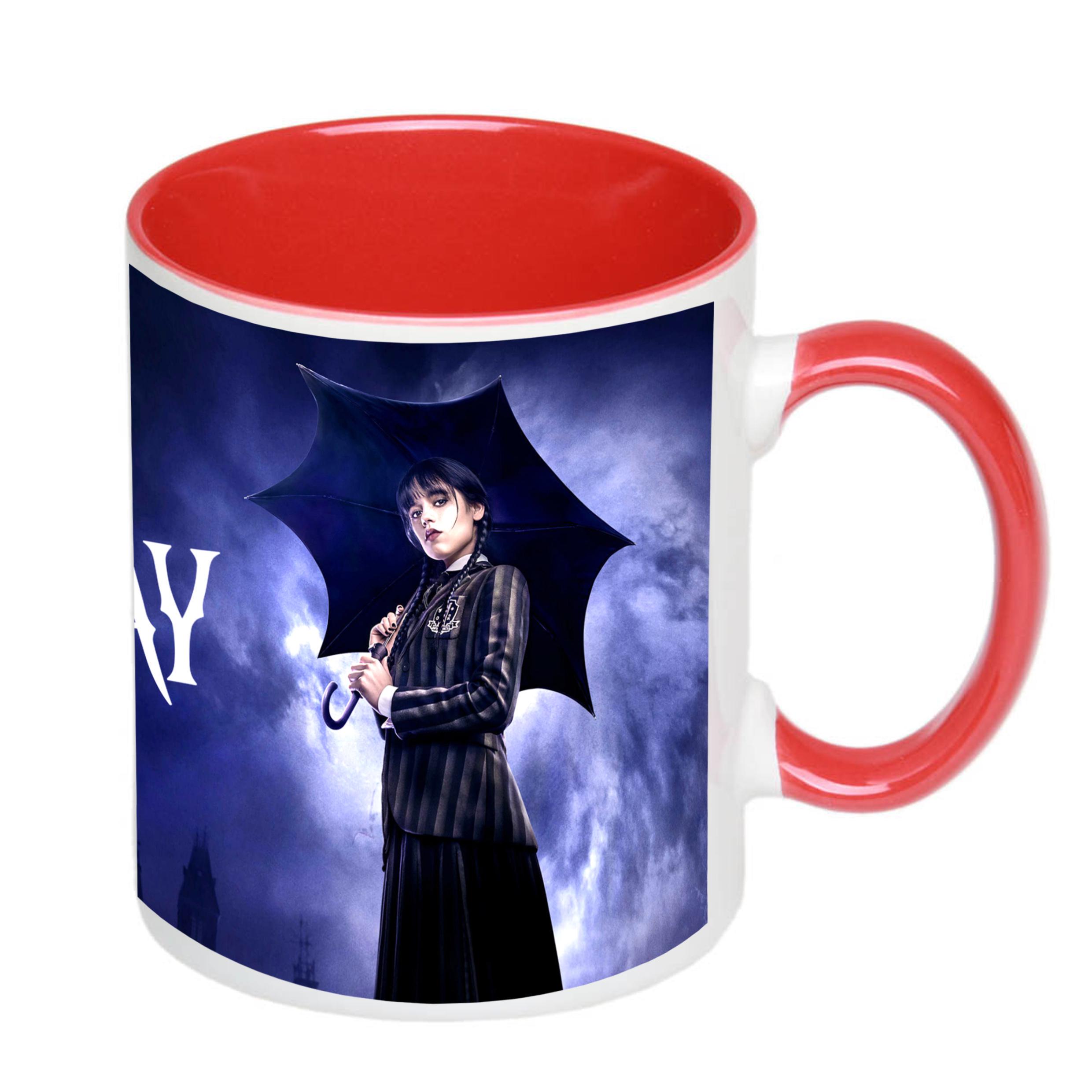 Чашка з принтом Wednesday 330 мл Червоний (17842) - фото 2 Чашка з принтом Wednesday 330 мл Червоний (17842) - фото 2