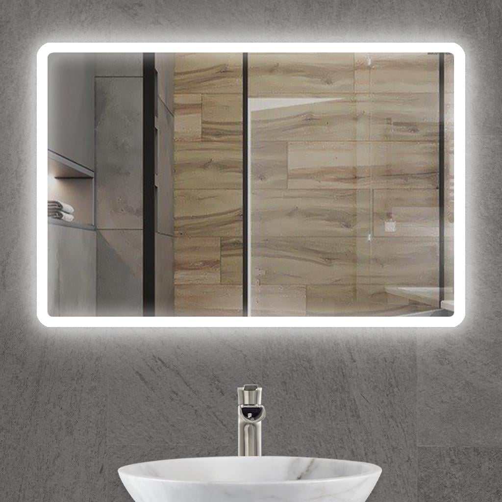 Зеркало L SR Крит с LED подсветкой 800х700 мм