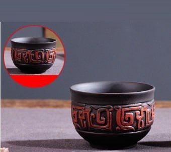 Чашка глиняная JIAOLONG 70 мл Черный (657/1) - фото 3