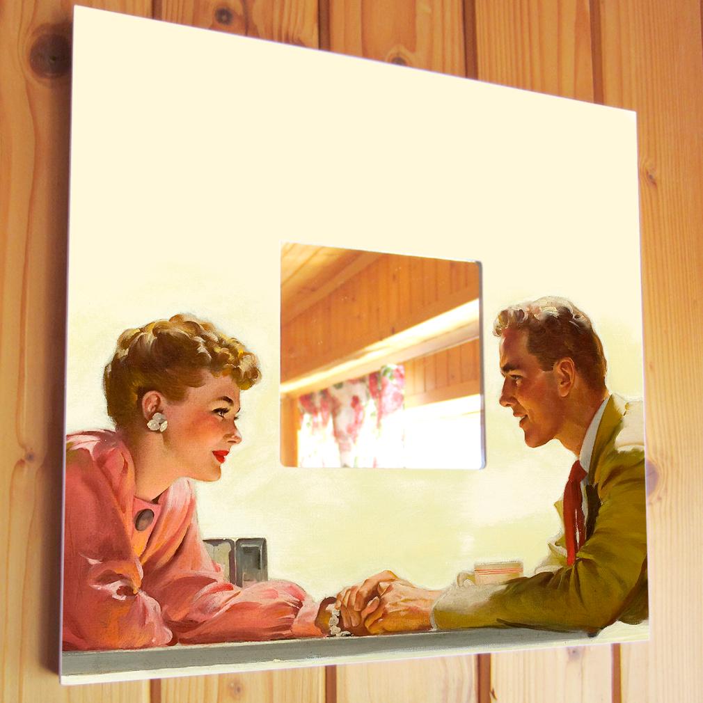 Зеркало декоративное Свидание 260х260 мм (M00026)