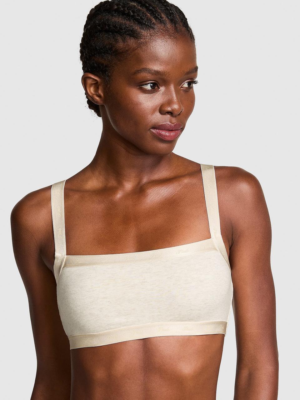 Топ женский Victoria's Secret Logo Cotton Top XL Бежевый (2618192283)